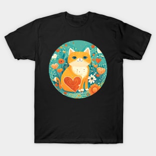 You're The Cat Meow Of My Heart - Cat In The Garden T-Shirt